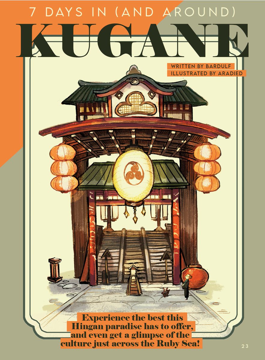 Some of the pages I drew illustrations for <a href="/FFXIVTravelZine/">A Roam Reborn | COMPLETE!</a> 
I loooove the design, go grab a digital copy while it's still up!