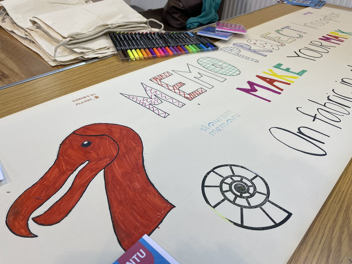 Come see us until 4 pm at the St. George’s Centre - and make your own mark on a fabric bag!