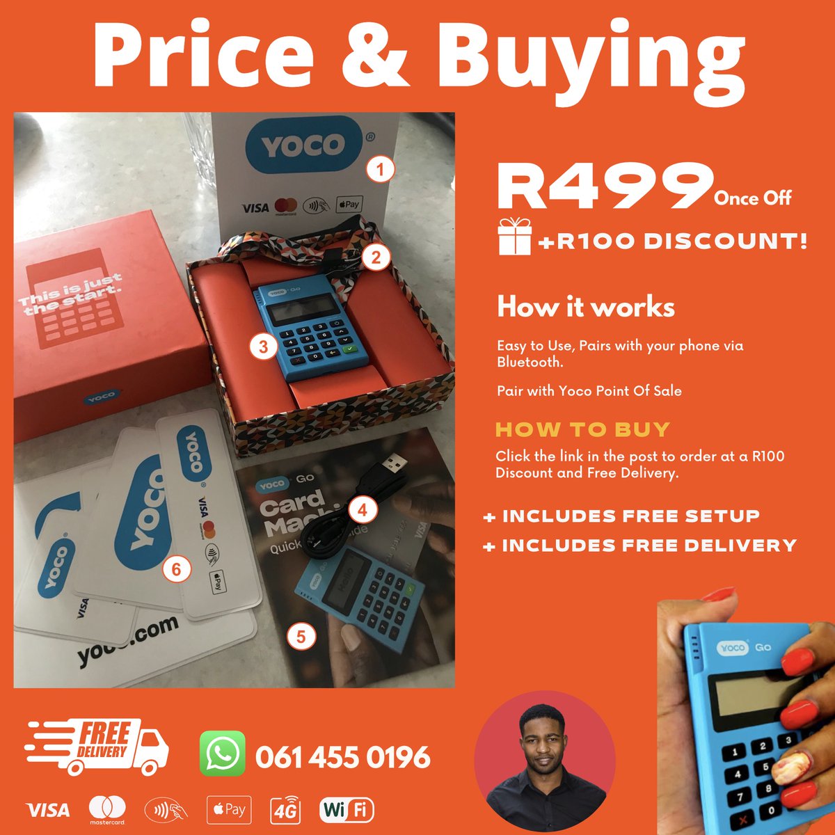 LuckyMashudu's tweet photo. 📢🔥 Buy A Yoco Go Card Machine Today - it’s the cheapest POS card machine from @Yoco_ZA!

💰 Claim your R100 Discount When you buy using this Link: https://t.co/ehy9yRqmFa ⌛️

#BRICSza  | #Loadshedding | Size 7 | SiyavannaSA Nhlanhla Lux | #NOTA | Cardi | Londie | WorldCiderDay https://t.co/Kkgzvm3e3m