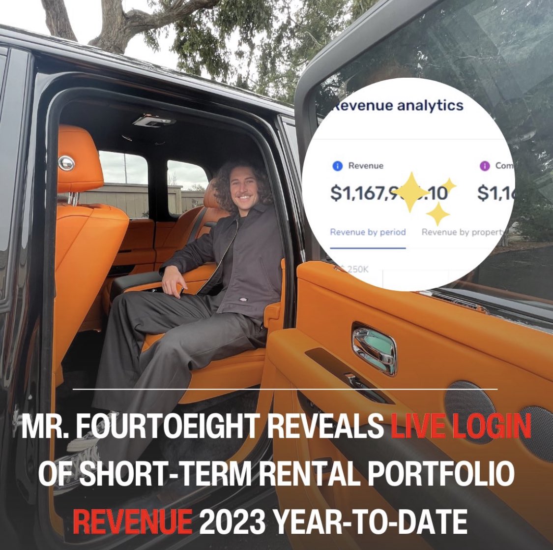 Live short-term rental revenue login below.

Sharing for transparency purposes.

Proud to be one of the few owners doing over $2M/year with STR’s 🤝