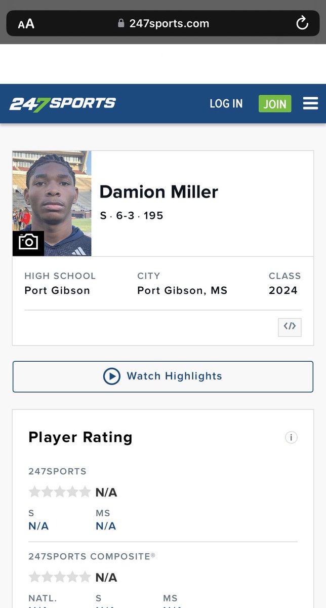 Blessed to earn a <a href="/247Sports/">247Sports</a> profile🙏
<a href="/koachcam/">Camron</a> <a href="/thedjkevo/">Coach Kev🏈</a> <a href="/Heat7v7/">Mississippi Heat 7on7</a>