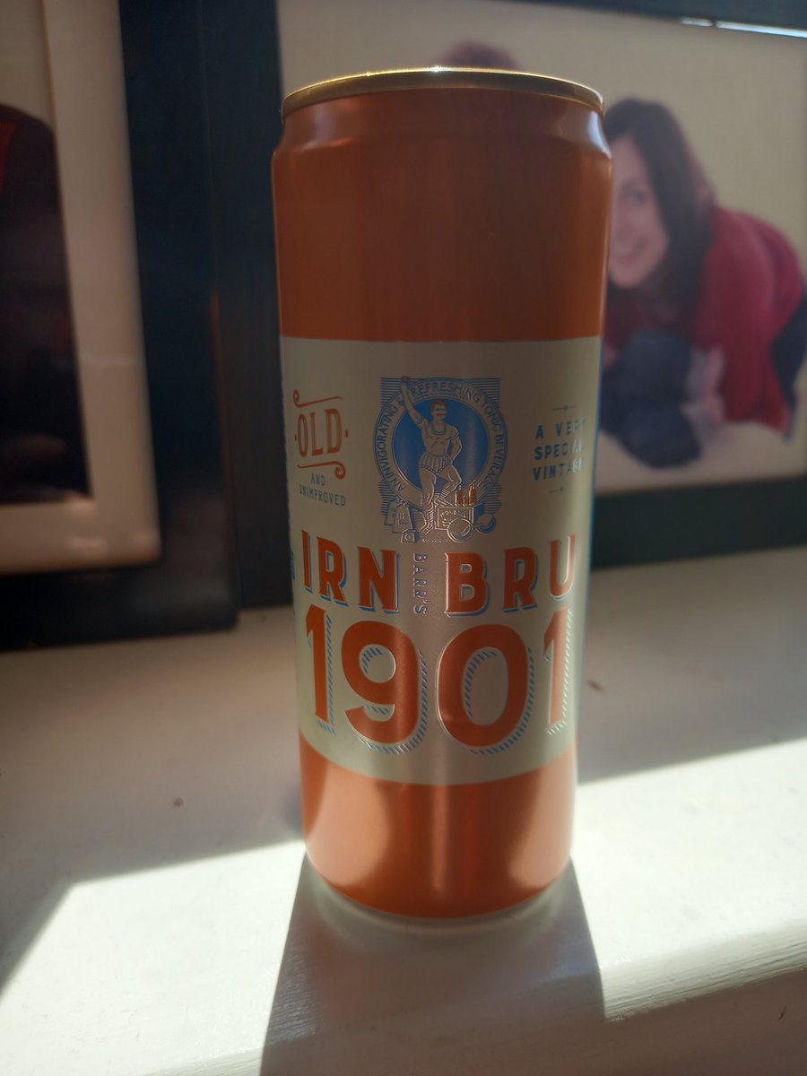 'Old' Irn Bru is thing. I'm not sure it's rusty, but it less treacley, which is cool. Family asking me if something harking back to 1901 reminds me of my youth, obviously.