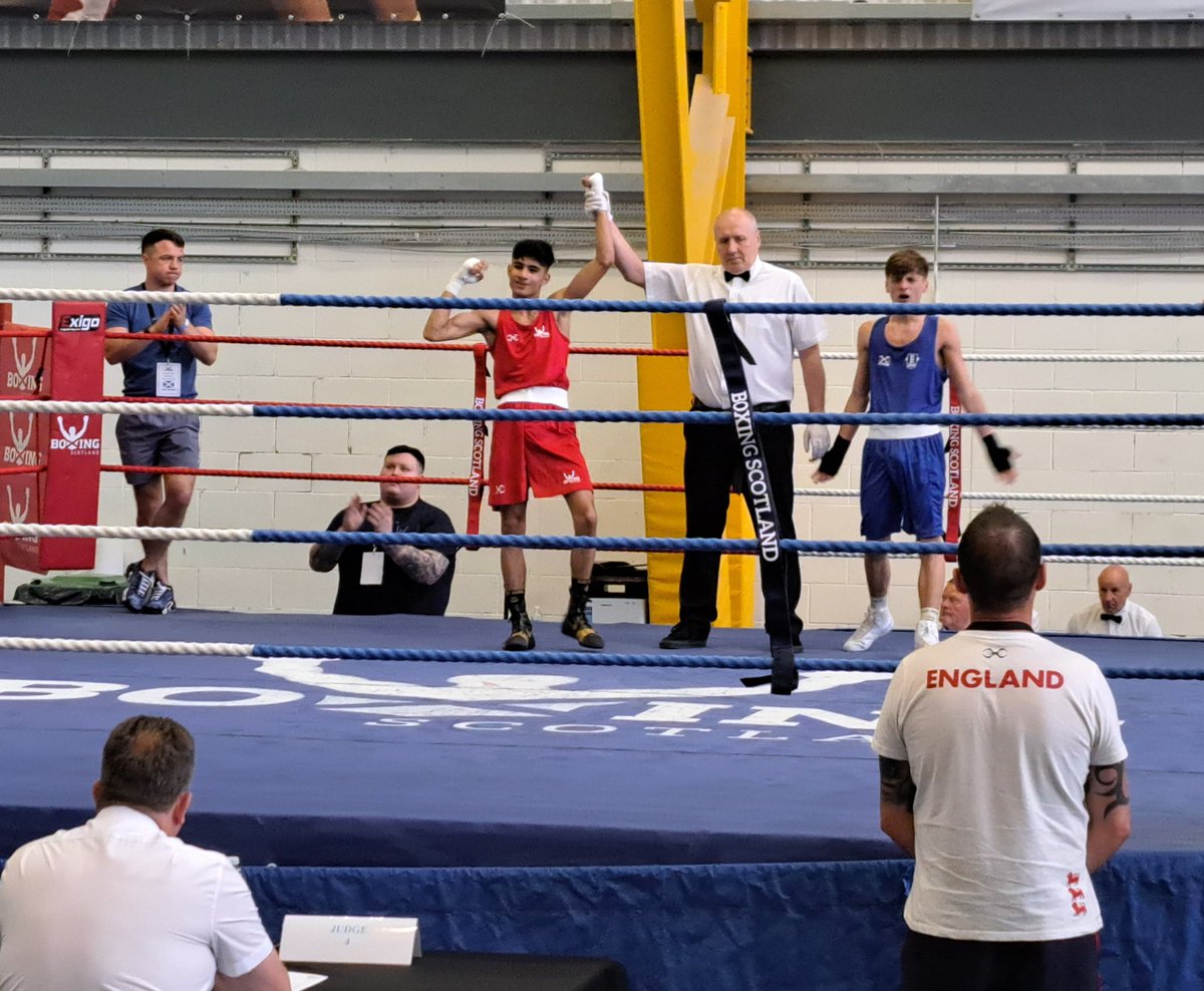<a href="/SarwarAaron/">Aaron sarwar</a> WINS today in the semi-final against England. GB FINALS tomorrow against Wales.
Let's go Aaron 🖤💛
<a href="/BoxingScotland/">Boxing Scotland</a> <a href="/officialQTS/">Official QTS Group</a> 
🏴󠁧󠁢󠁳󠁣󠁴󠁿🇬🇧