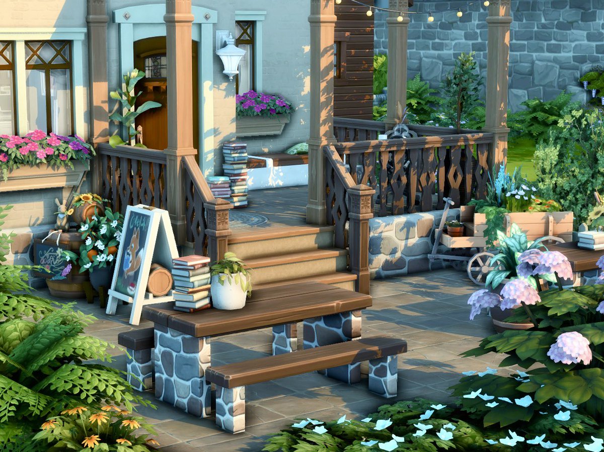 cozy book store vibes ✨🥹 #BookNookKit <a href="/TheSims/">The Sims</a>