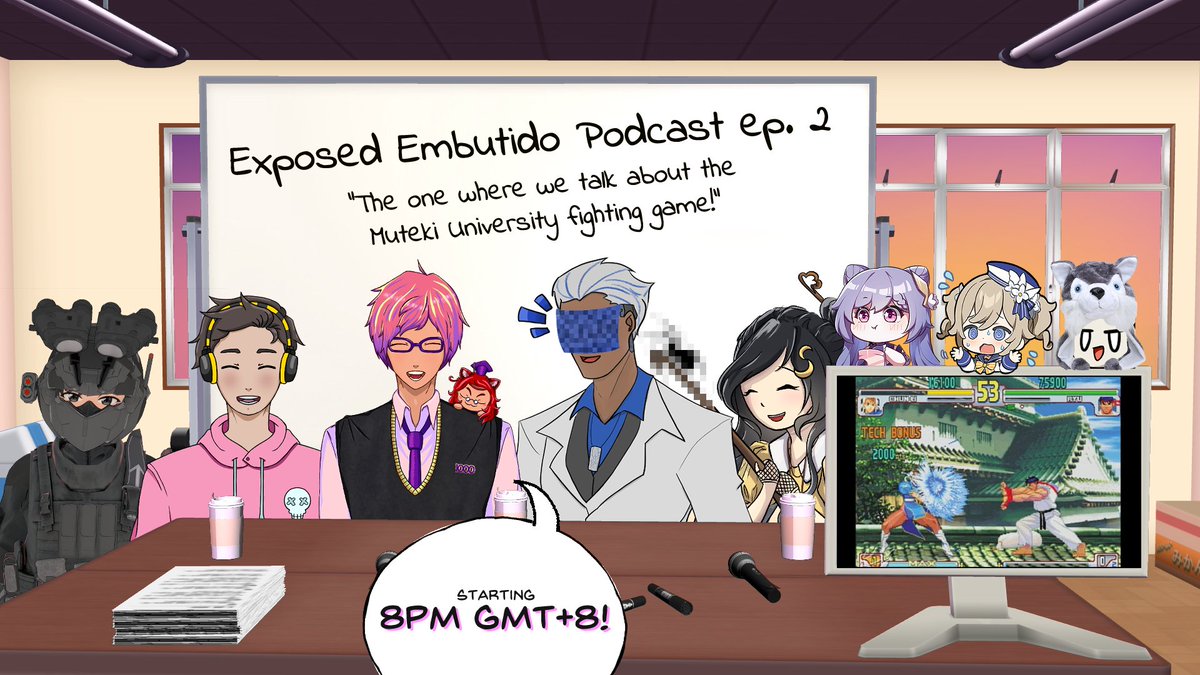 Hello you exposed embutidos, new podcast episode drops later at 8PM GMT+8 at twitch.tv/sensaymuteki

We will be joined by members of Muteki University and esteemed guests, so don't you miss it!

#ENVTuber #PHVTuber #VTuberUprising