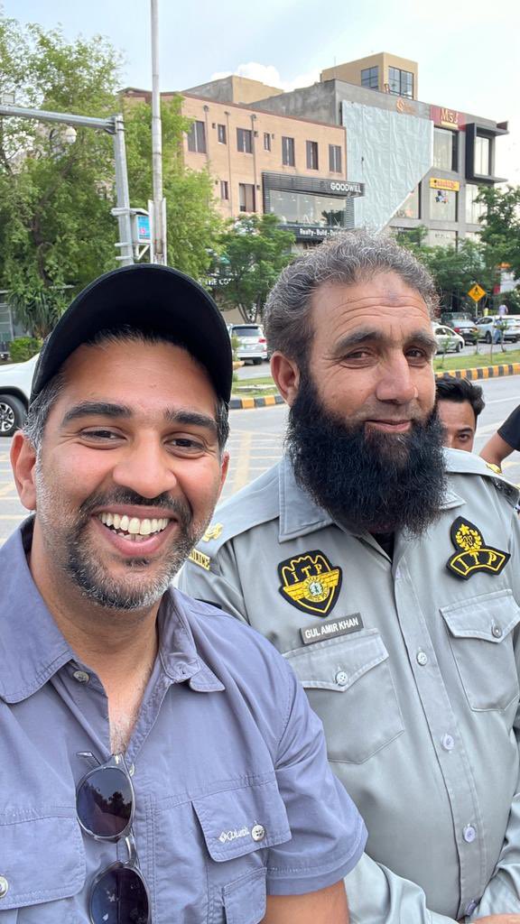 Received in inbox: I was going on my bike without wearing a helmet, this guy 'Gul Amir Khan' stopped me, took my driving license, he was so kind to give such an amazing awareness session & told me to leave & never do the violation again. @ICT_Police @syedmustafapsp