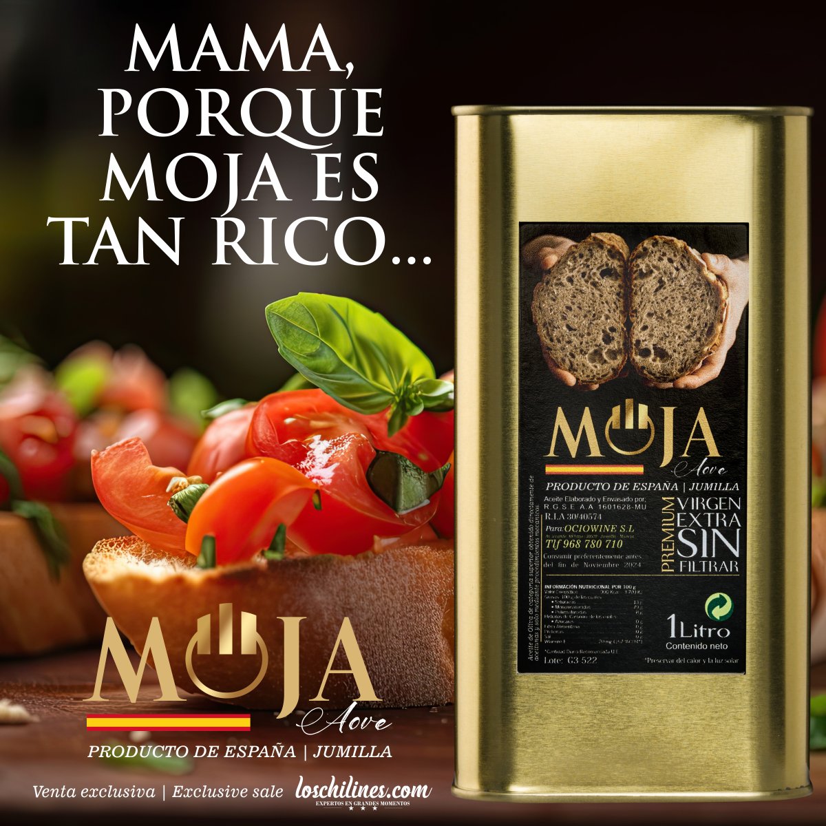 LOSCHILINES's tweet photo. 🫒⚜️Es nuestro gran tesoro, MOJA Aceite Extra Virgen Sin Filtrar.

🫦El AOVE del que todos hablan... puro sabor Mediterráneo...🌶️ sabor picante no apto para paladares suaves...

🛒 Venta exclusiva en https://t.co/ziVKlOpKxH

✍️Si conocés MOJA cuéntales lo que se pierden...😥 https://t.co/kpej3g9ScY