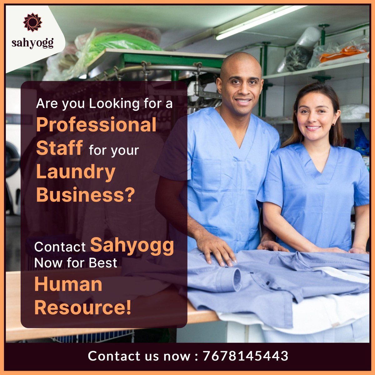 Yes, we can offer you best professional human resource for your laundry business. 
For details, you can contact us on +91 7678145443

#Sahyogg #yourguide #laundrybusiness #professionals #laundryprofessionals
