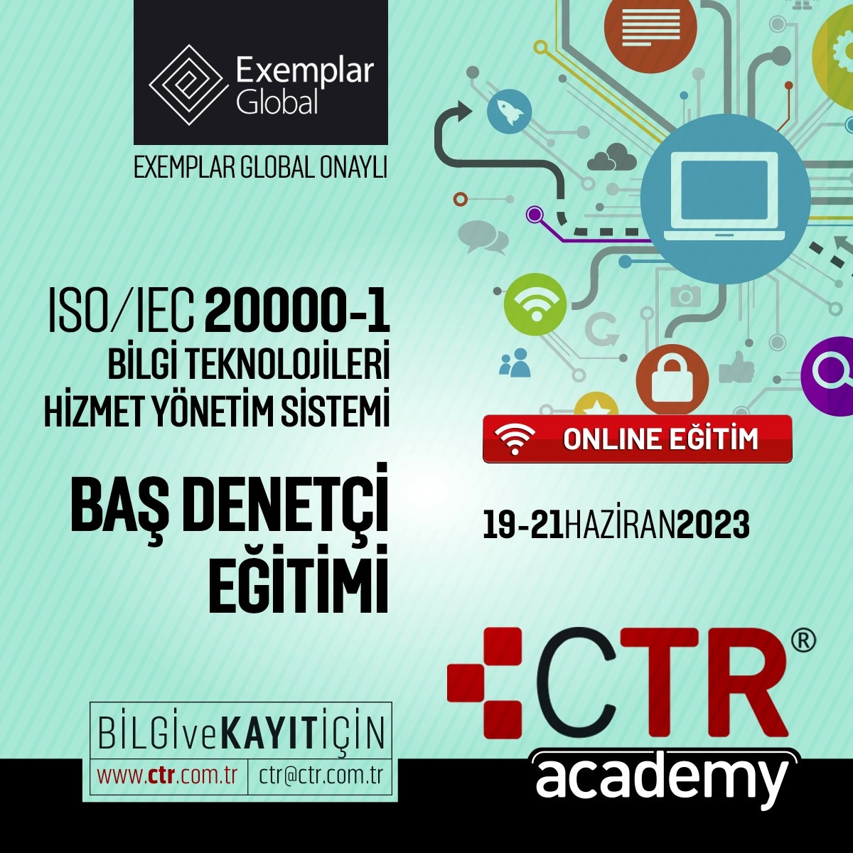 ctrcert's tweet photo. Exemplar Global onaylı ISO/IEC 20000-1:2018 Bilgi Teknolojileri Hizmet Yönetim Sistemi Baş Denetçi Eğitimi için kayıtlarımız devam etmektedir. Bilgi ve kayıt için: https://t.co/FleMM5DZco
#iso20000 #bthys #başdenetçi #denetçi #eğitim #onlineeğitim #sertifika #ctr #ctrakademi https://t.co/8AtBI0gxYA