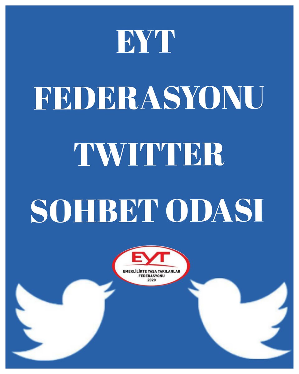 📢DUYURU📢

EYT FEDERASYONU TWITTER SOHBET ODASI 
TARİH : 3 HAZİRAN CUMARTESİ 
SAAT :21.00
HERKESİ TWİTTER SOHBET ODAMIZA BEKLİYORUZ 

#Eyt99ÖncesiRefahaErsin
<a href="/ArzuLastikci/">EYT & EF Arzu LASTİKCİ</a> @EytFederasyonu 
<a href="/EYTLEVENTATACA1/">LEVENT ATACAN EYT-EF GEN.BŞK.YARD  💛💙</a>
<a href="/EylemAtmaca4/">🧚‍♀️💙🎈🫶🏻EYT Eylem ATMACA💧</a> 
<a href="/nurcanayk/">Nurcan Aykut</a>