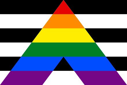 @socdarling Nice. 

But for anyone wondering there is technically a flag for heteros.
First one is said flag, though it’s origins might not be based in good intentions but the straight ally flag certainly is done with good intention and is the one I subscribe to.
