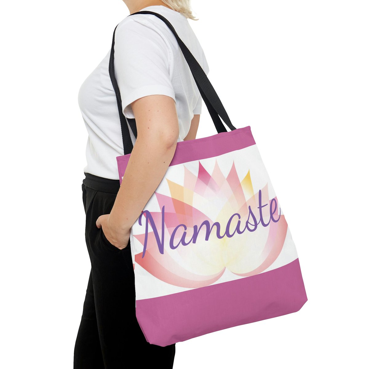 Excited to share the latest addition to my #etsy shop: All purpose Namaste Totebag Pattern, totebag, namaste, yoga totebag, Lotus Flower totebag etsy.me/3oIWaka #totebagpattern #totebag #pinktotebag #namastetotebag #patternbag #yogatotebag #carryingtotebag #gif