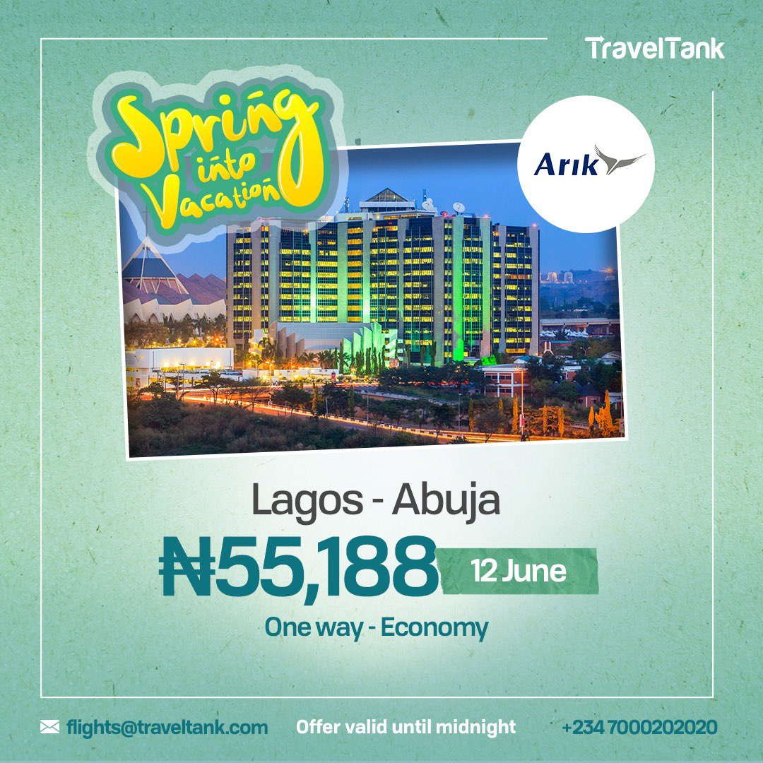 Take off to new heights with our unbeatable local flight deals, and let your wanderlust soar! 👇🏾👇🏾
#SpringIntoVacation #AffordableAdventures #BudgetFriendlyTravel #ExploreTheWorld #TravelTank