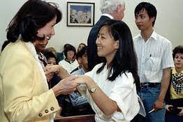 CarlZha's tweet photo. As the student leader of Tiananmen Protest, Chai Ling was ferried out of China by CIA and MI6 in Operation Yellow Bird to Hong Kong then later to US.

Chai Ling meets Nancy Pelosi.

Chai got free ride at Princeton, graduating to work at Bain & Company where she married Bain senior partner Robert Maginn; became a evangelical Christian