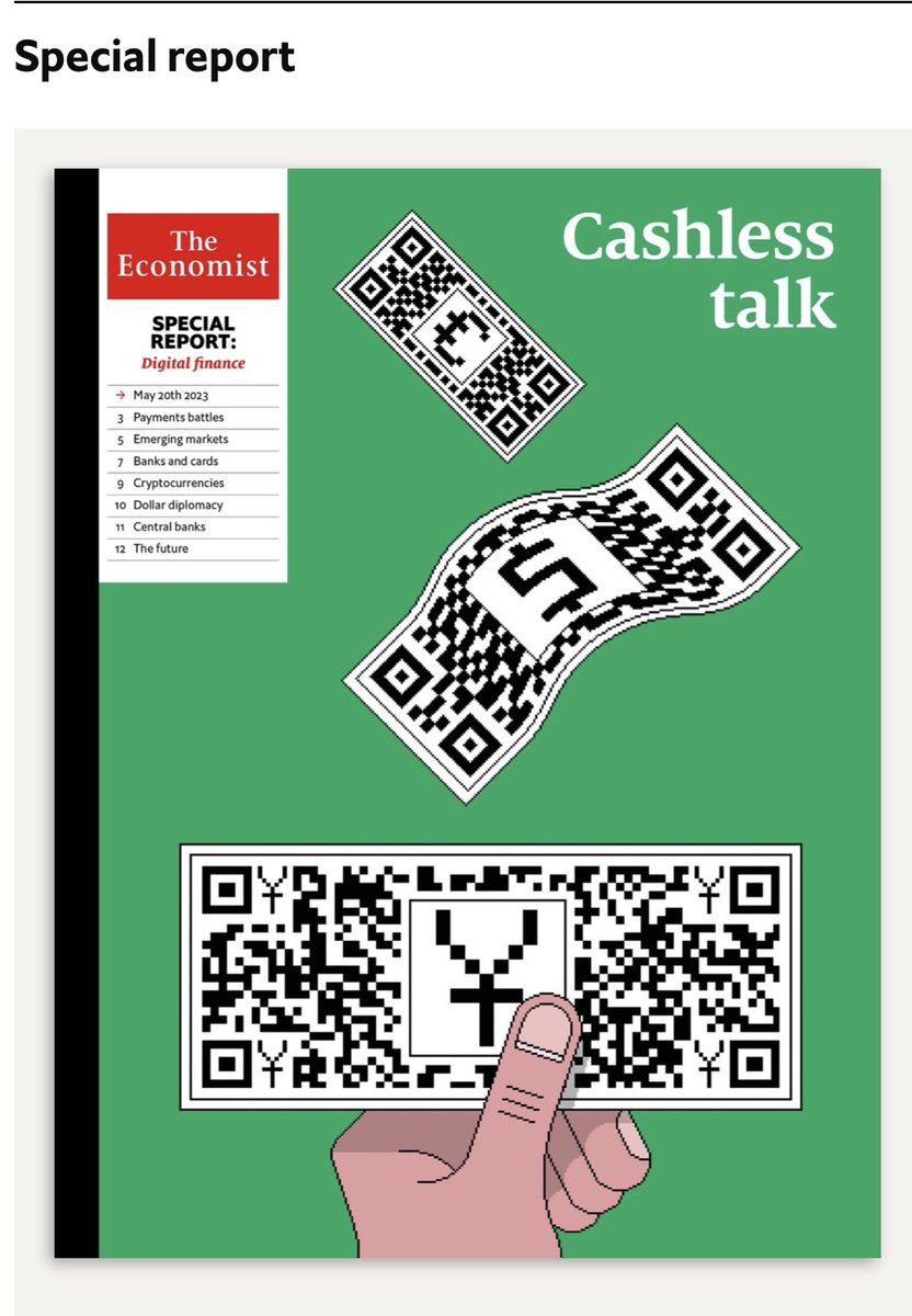BitcoinMaroc's tweet photo. Special report about digital money and the only article about “crypto” had to be negative. ⁦@TheEconomist⁩ why are you biased like that? Bitcoin not crypto will disrupt all kinds of money regardless. https://t.co/EHSsvn4SmN