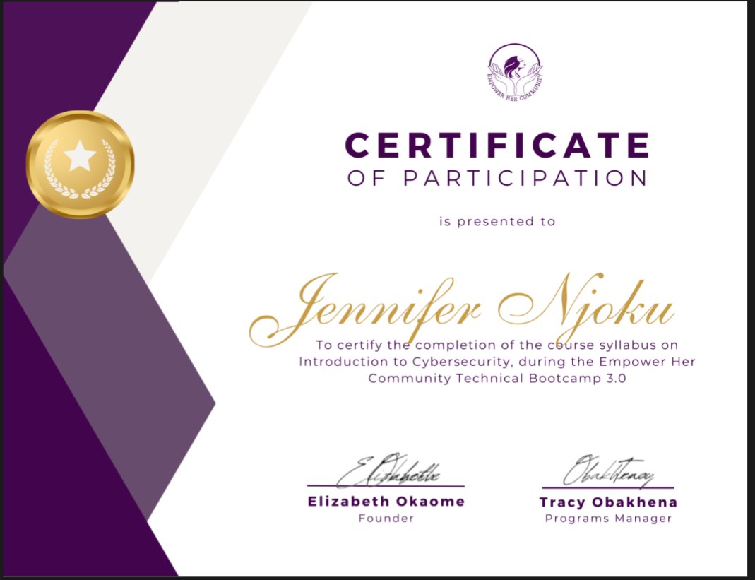 JenniferNjoku_'s tweet photo. ransomware. I also got my certificate from @empowerhercom
#EHCTB3alumni
#EHCTechnicalbootcamp3 https://t.co/BjpzRpOZGD