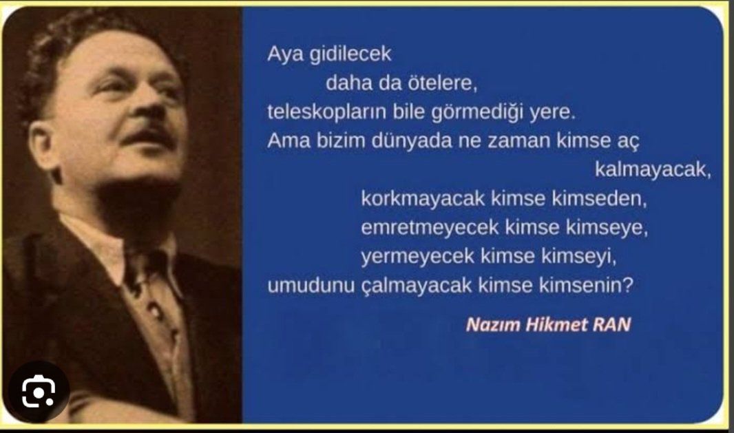İyi ki gelip geçtin bu dünyadan da gözümüz haysiyet, onur, şeref, mücadele ve insanlık gördü #nazimhikmet