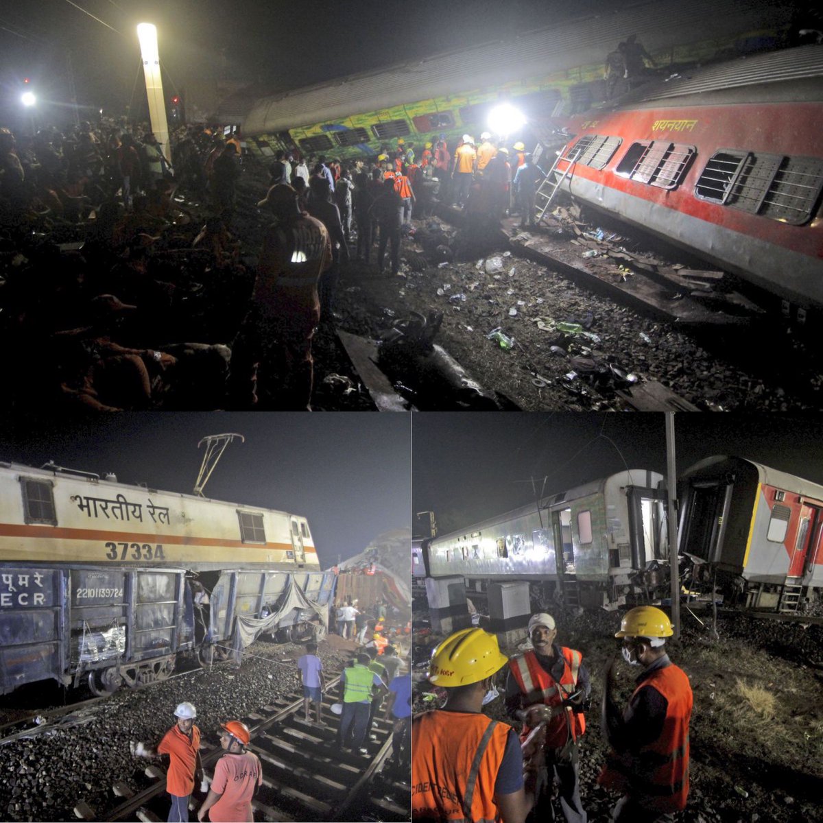 Saddened to hear about the deadliest train crash in India. More than 280 people killed, 900 injured in a horror train crash in India's eastern state of Odisha. #BalasoreTrainAccident #TrainAccident #OdishaTrainAccident