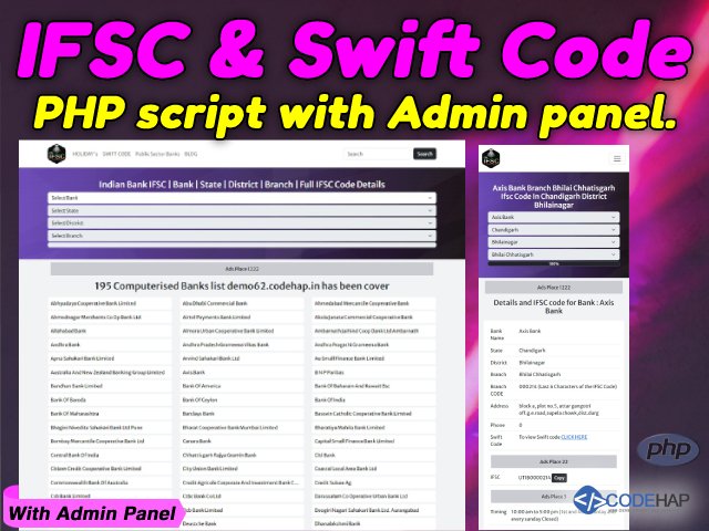 CodeHap's tweet image. Indian Bank IFSC And Swift Code Search PHP Script With Admin Panel
codehap.com/store/ifsc-and…
#php #phpscript #webdevelopment #webdevelopmentroadmap #webdevelopmentcourse #webdeveloper #learnwebdevelopment #fullstackwebdevelopment #webdevelopmenttutorial #webdevelopmentfullcourse