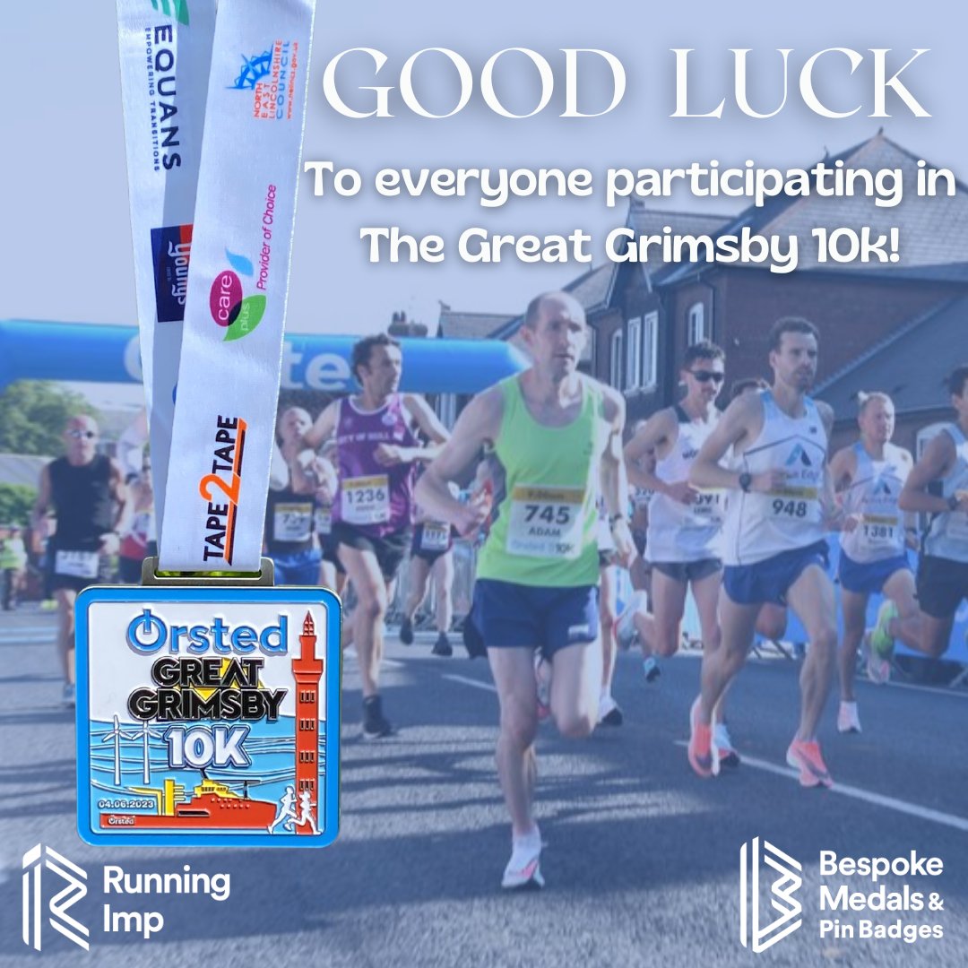 runningimp's tweet photo. Good Luck to everyone participating in the Great Grimsby 10k tomorrow!πββοΈ
@Tape2TapeEvents
We hope you have an amazing time!
#tape2tape #officialmedalsupplier #runningimp #bespokemedals #greatgrimsby10k https://t.co/xEdehdpfRI