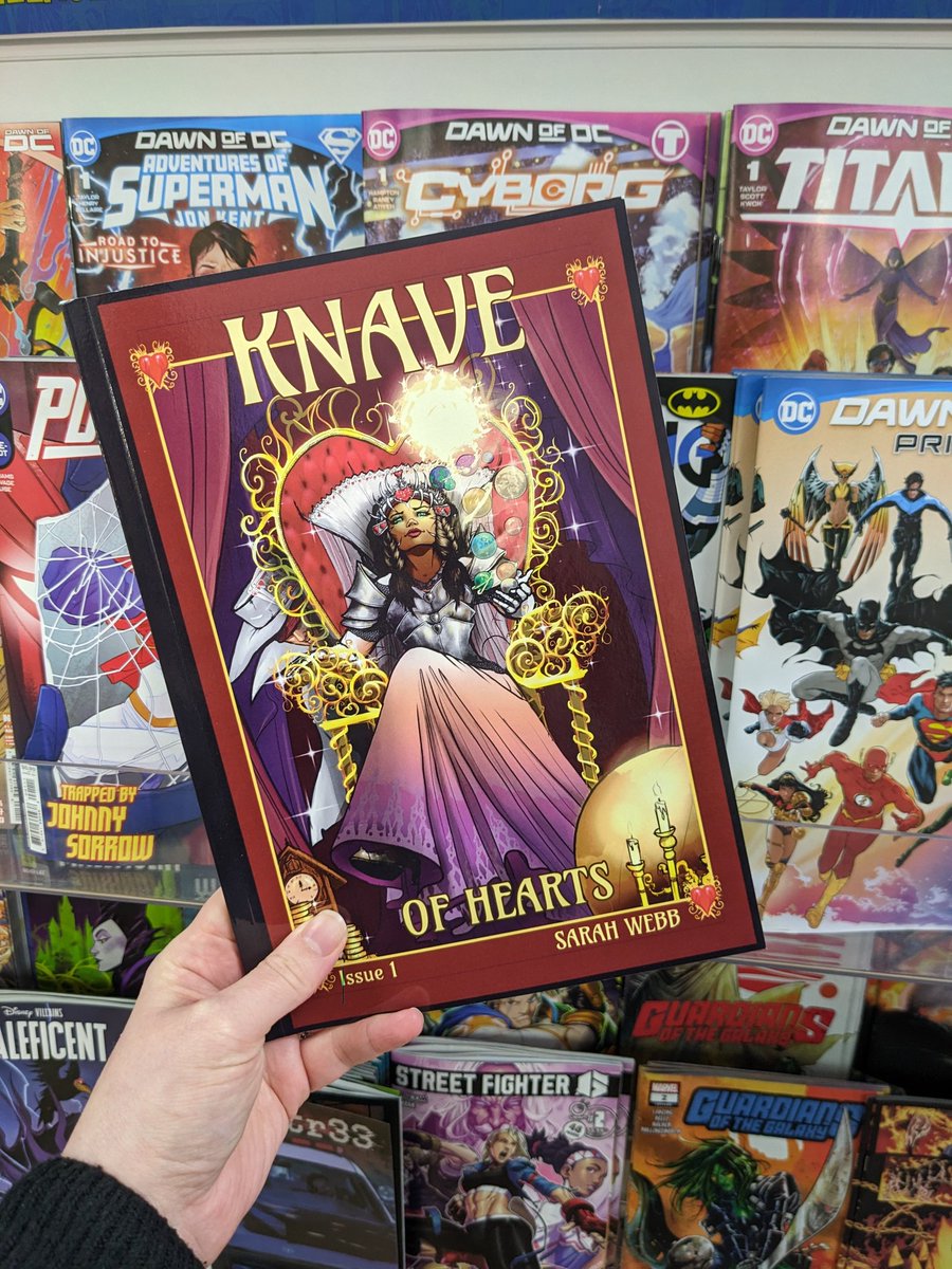 CEncountersUK's tweet photo. Knave of Hearts by local artist/writer Sarah Webb is on our shelves now for £7.99! If you like metal, gods meddling in mortal affairs, AND supporting a local indie then you should check it out! #knaveofhearts #sarahwebb #localartist #localwriter #comics https://t.co/bN0azFa3md