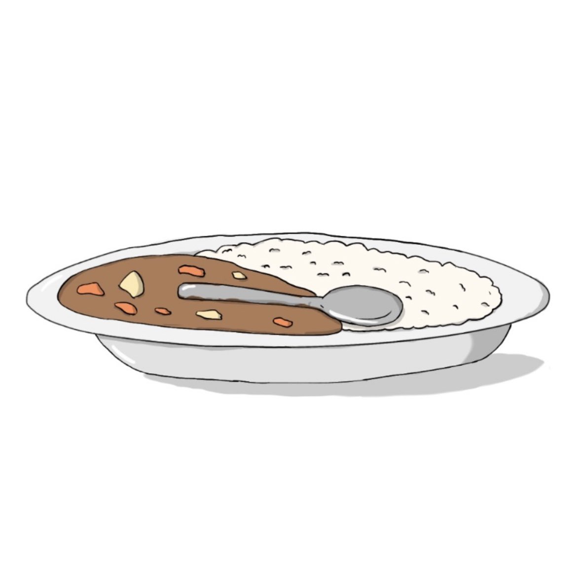 curry rice curry rice no humans food white background spoon  illustration images