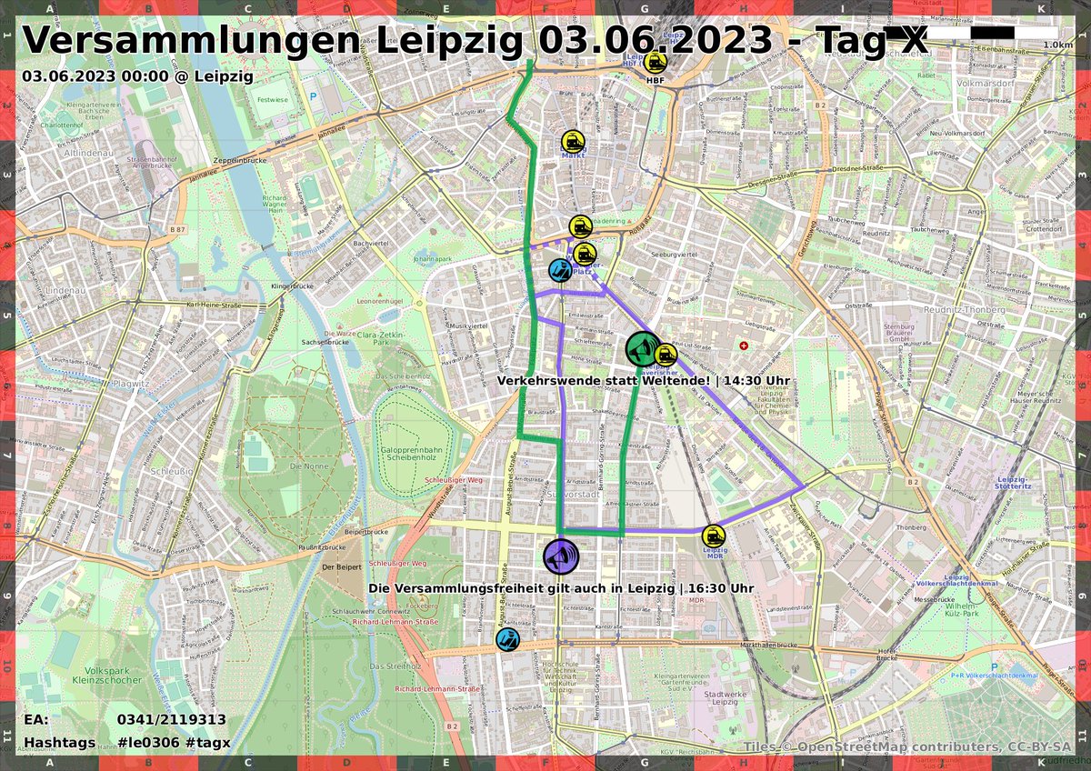 🗓 Samstag #le0306
🕟16:30 Uhr
📍 Alexis-Schumann-Platz
Route kann sich ggf. kurzfristig ändern!
#leipzig #TagX #tagXantifaost