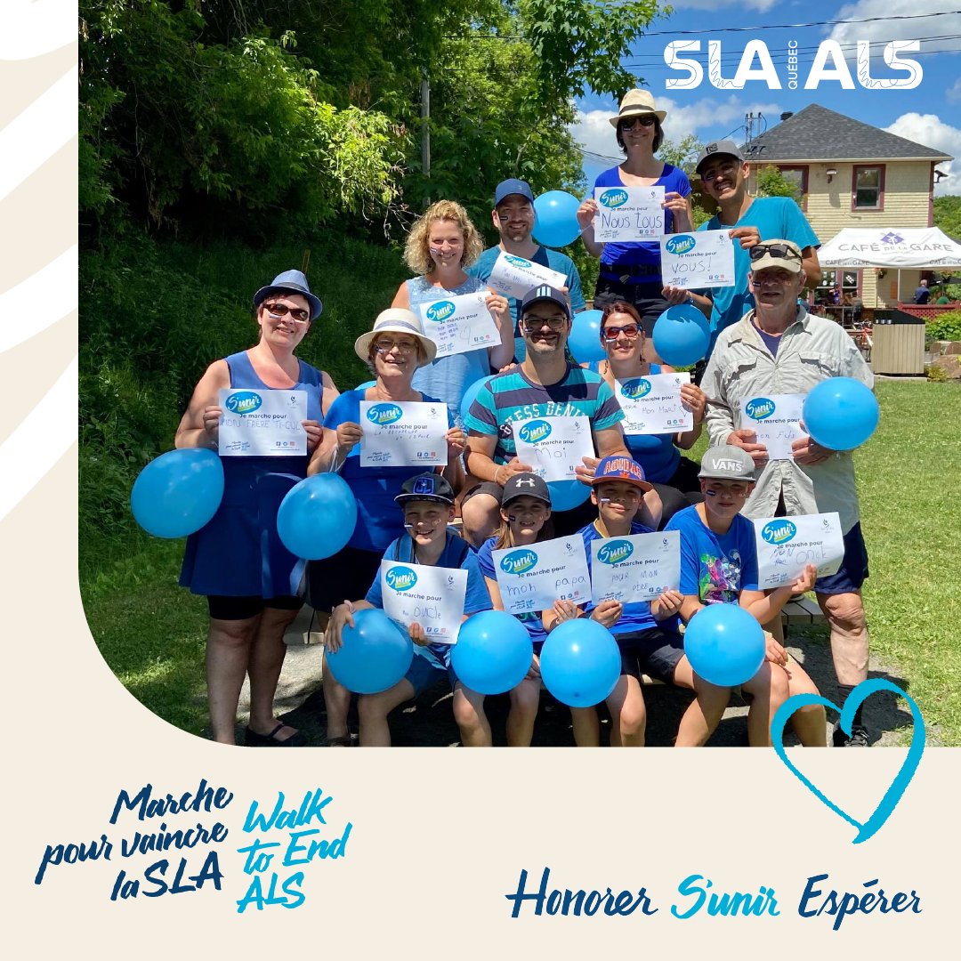 LET'S WALK! 🚶‍♀️🚶 💙 Don't forget to share your photos and videos using the #WalkToEndALS
Did you know that 40% of the funds, DOUBLED by Brain Canada, support research AND 60% of the funds support our programs and services.

Donate today :
imakeanonlinedonation.org/slaquebec/camp…