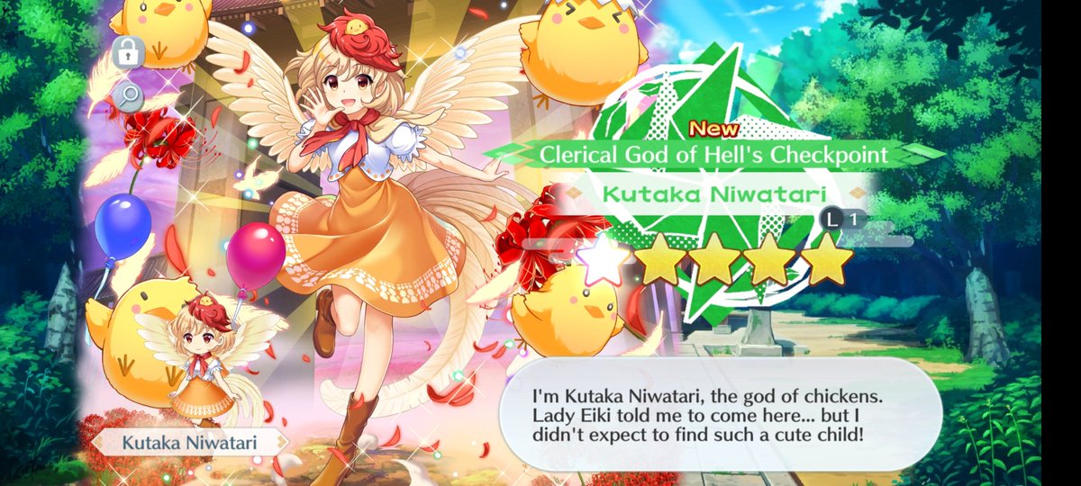 _WhyDev's tweet image. I got the 100 free gacha roll and also a lot of other gachas and I got the chicken god und froggy hat :3