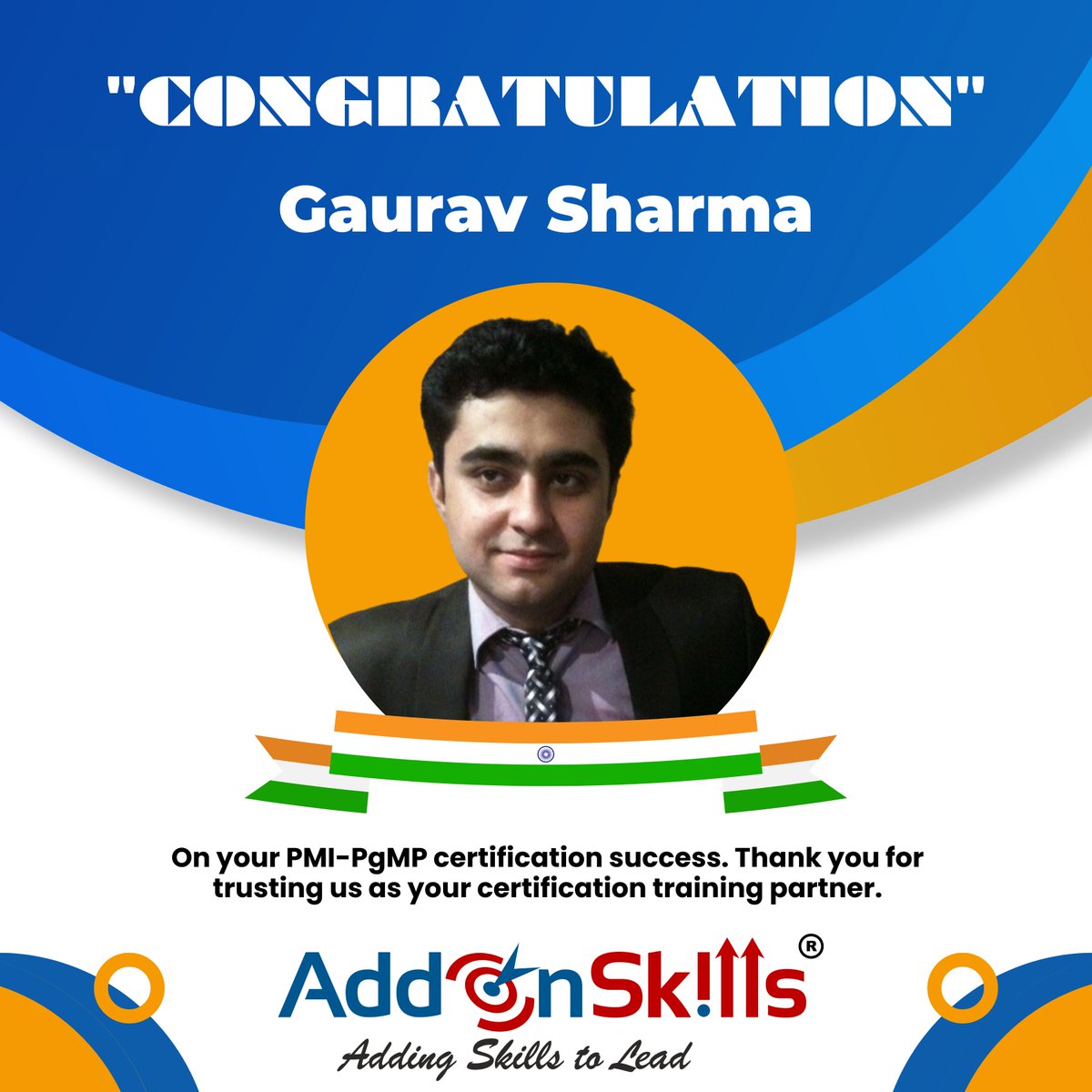 addonskills's tweet image. Congratulations Gaurav Sharma. Obtaining the PgMP certification signifies not only your advanced knowledge but also your extensive experience in managing complex programs. This certification recognizes your mastery of program management principles, best practices and frameworks.