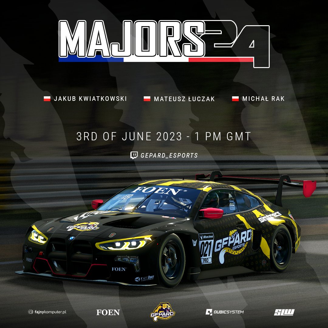 apexoneteam's tweet photo. 24 hours of Le Mans @Majors_Series starts in less than an hour. Gepard Esports is there with a strong lineup - join us on Twitch!
https://t.co/EztT0aeJiR
#majors24 #iracing #simracing
#ReleaseGepard https://t.co/XDx6BeTYbB