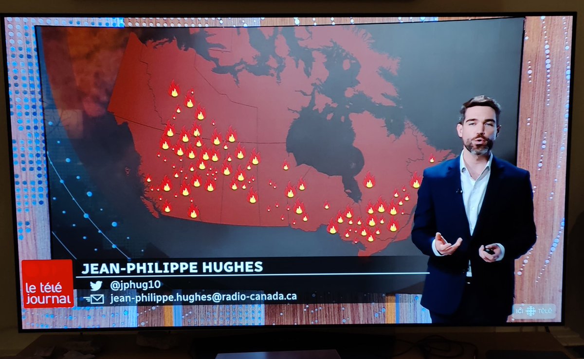 Canada is really hot!

Only two regions of Canada are NOT affected by forest fires: Prince Edward Island and Nunavut (extreme North).

And it's not even summer yet!