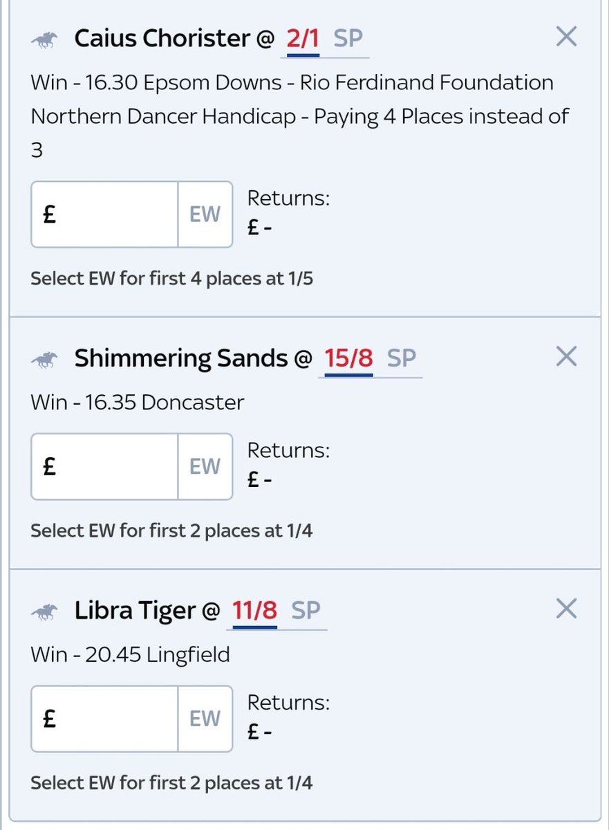 HowFarTips's tweet image. Around 20/1 Treble. Caius Chorister in the 4:30 has a great chance and Scampi could follow it home for the RF. A💥