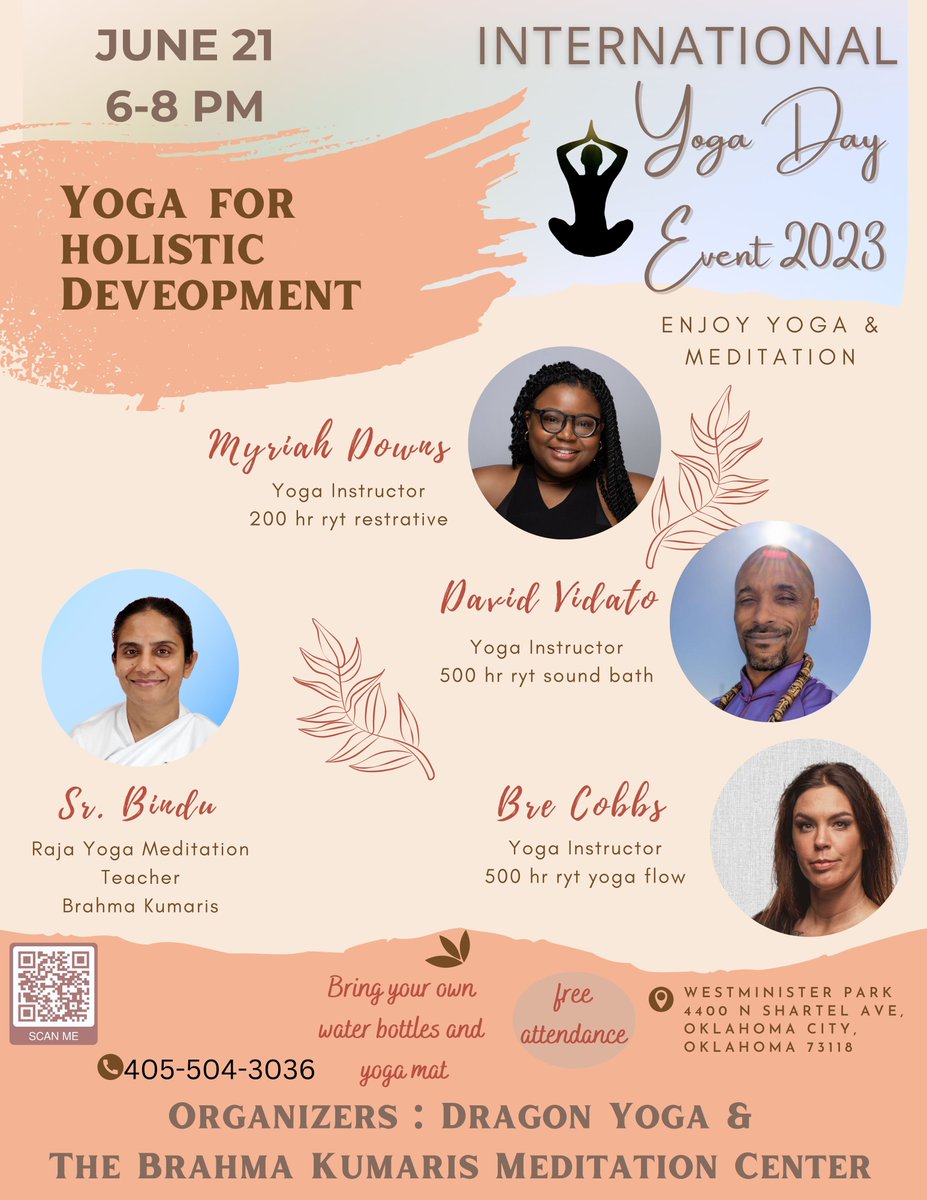 International Day of Yoga Event-Register at  eventbrite.com/e/647568082567
#InternationalDayofYoga2023 #oklahomacityevents #internationaldayofyogaoklahoma2023 #yogaday2023 #yogaintheparkoklahoma
#edmondoklahomaevents #normanoklahomaevents 
#yogadayoklahomaevent