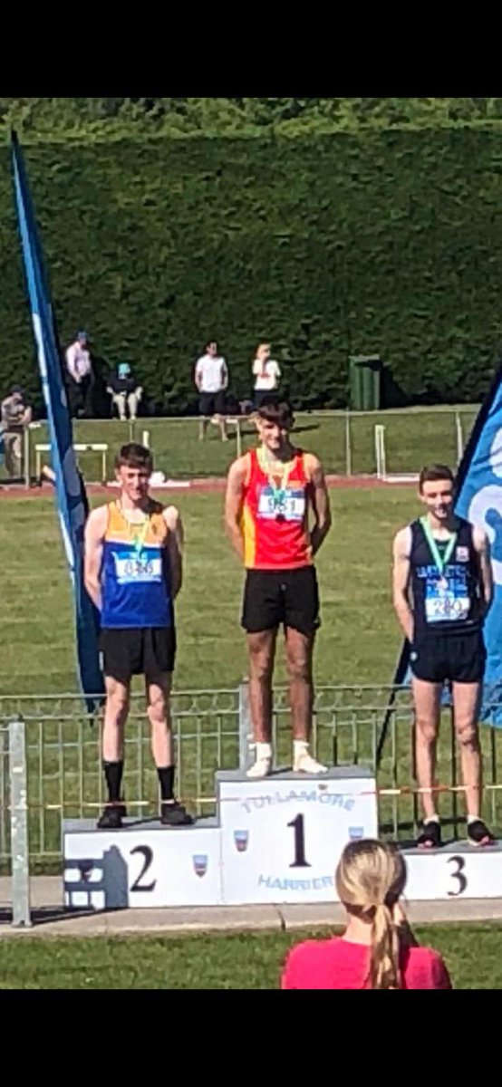 Congrats to Aaron on winning a bronze medal in the triple jump at  the all Ireland schools championships in Tullamore.