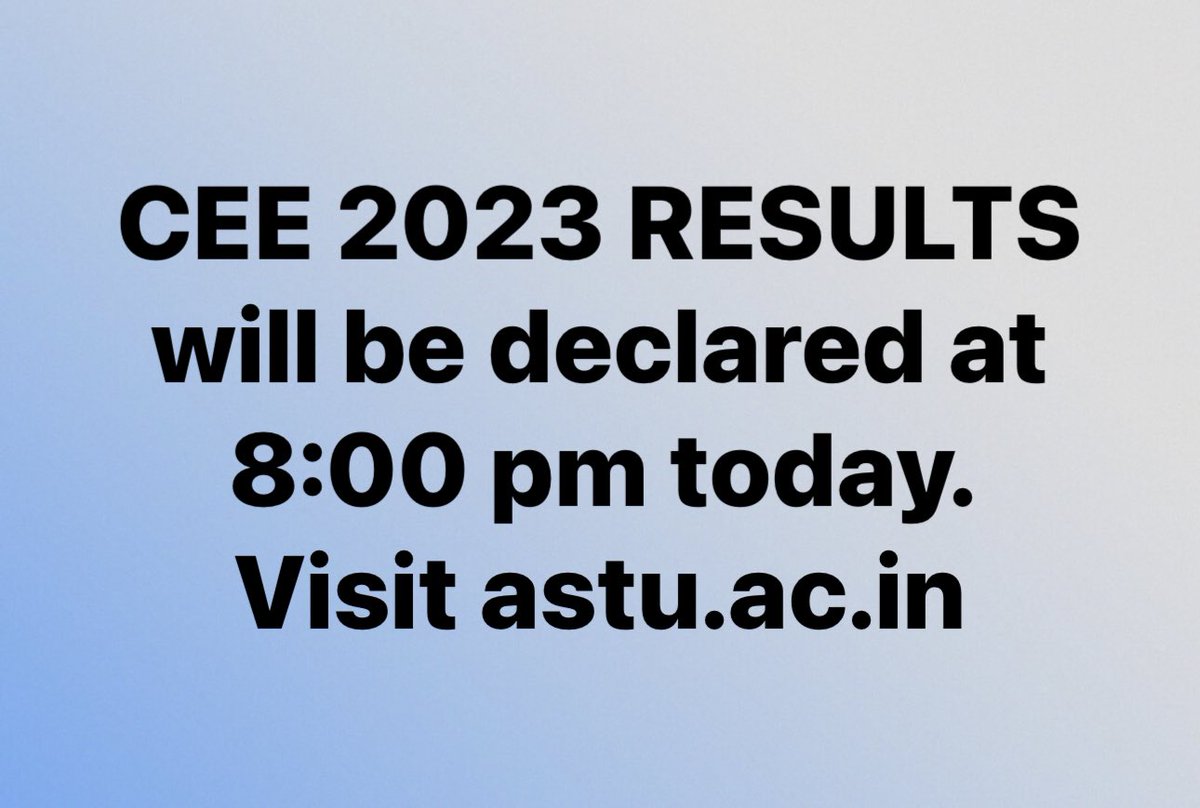 Ranoj Pegu on Twitter "Results of Common Entrance Examination (CEE