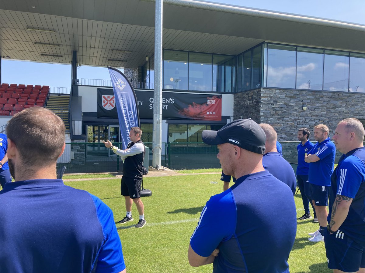 Seanpaulmurray8's tweet image. Last day of block one on the ⁦@IrishFA⁩ UEFA A Diploma in Belfast. Thank you to Ricky McCann for an informative and enjoyable workshop🙏👏 A huge well done to those who took part this week. Lots of sharing, learning and laughs along the way 👏👏 #realitybasedlearning #uefaA