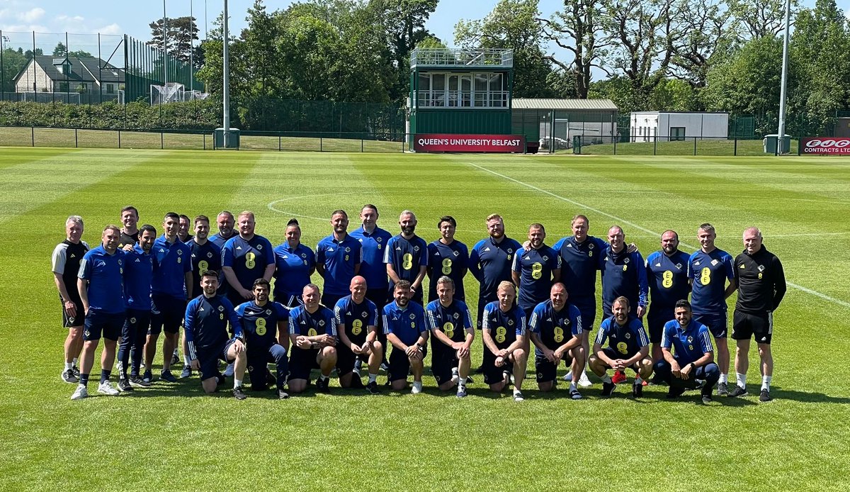 Last day of block one on the ⁦@IrishFA⁩ UEFA A Diploma in Belfast. Thank you to Ricky McCann for an informative and enjoyable workshop🙏👏 A huge well done to those who took part this week. Lots of sharing, learning and laughs along the way 👏👏 #realitybasedlearning #uefaA