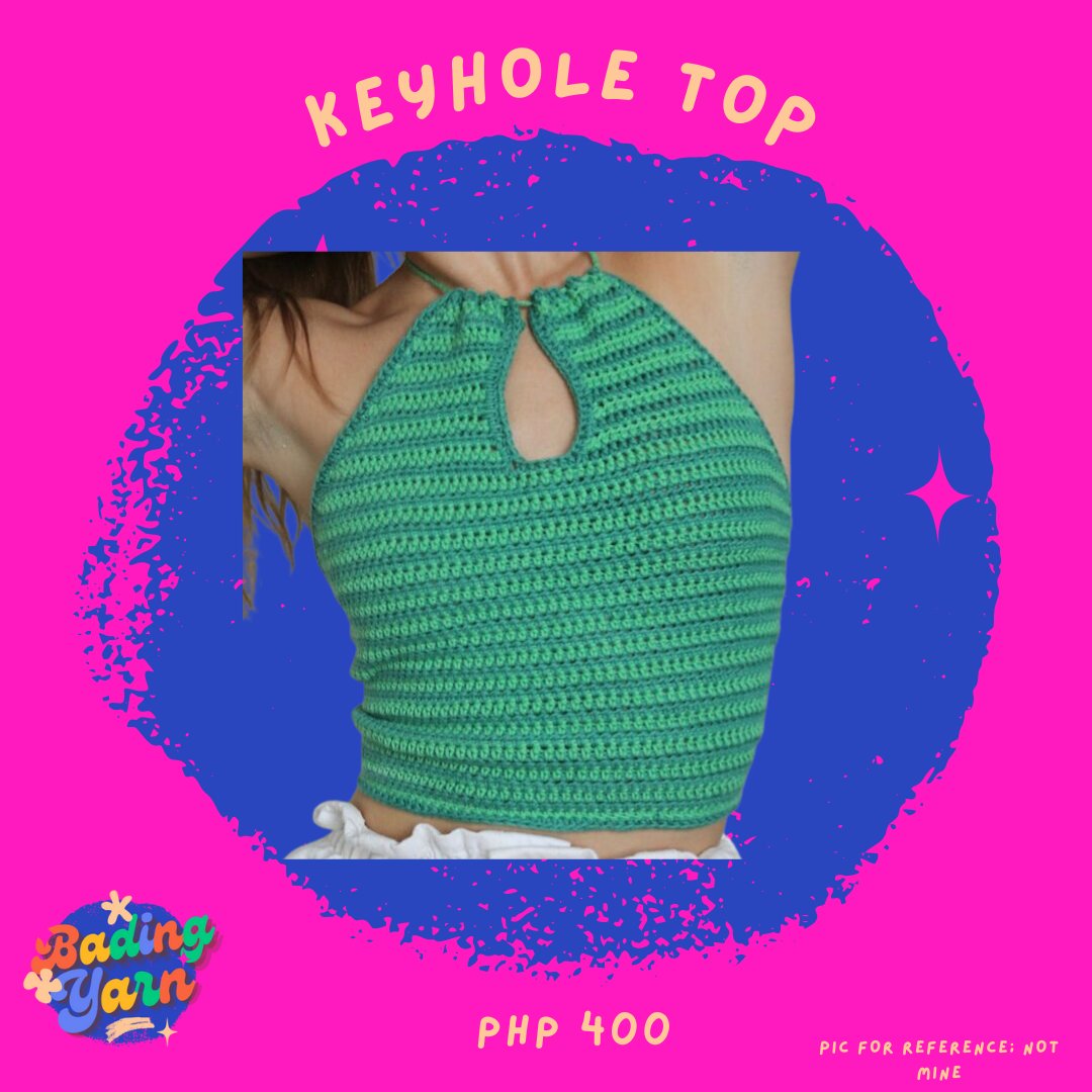 bading_yarn's tweet photo. #BDY_sells

👚🛒🧾✧･ﾟ: *✧･ﾟ:*

- crochet keyhole top
php 400
open for comms in any color ✧ https://t.co/xdr82mFZVF