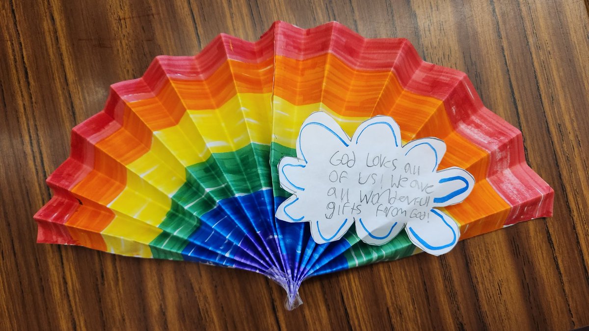 MFontanillaVan's tweet photo. Rainbow Day activities to celebrate inclusion, belonging, and how we are all wonderful gifts from God 🌈 ❤️ ✝️ @StBrigidHCDSB https://t.co/u1ZZPejTvJ