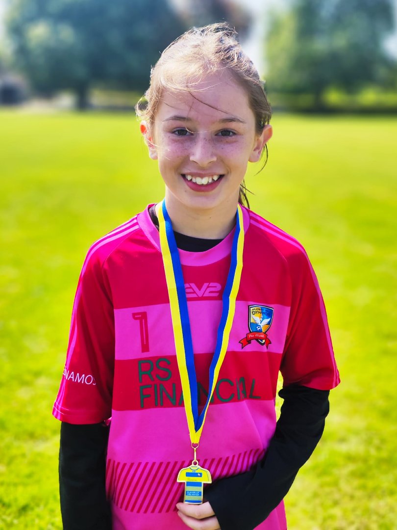 @EV2Sportswear @avdfcgirls U12 Yellows with 'Player of the Match' shirt medal by @5_startrophies. 💛💙⚽

#WeAreTheDynamos #LetGirlsPlay #TakeYourChance