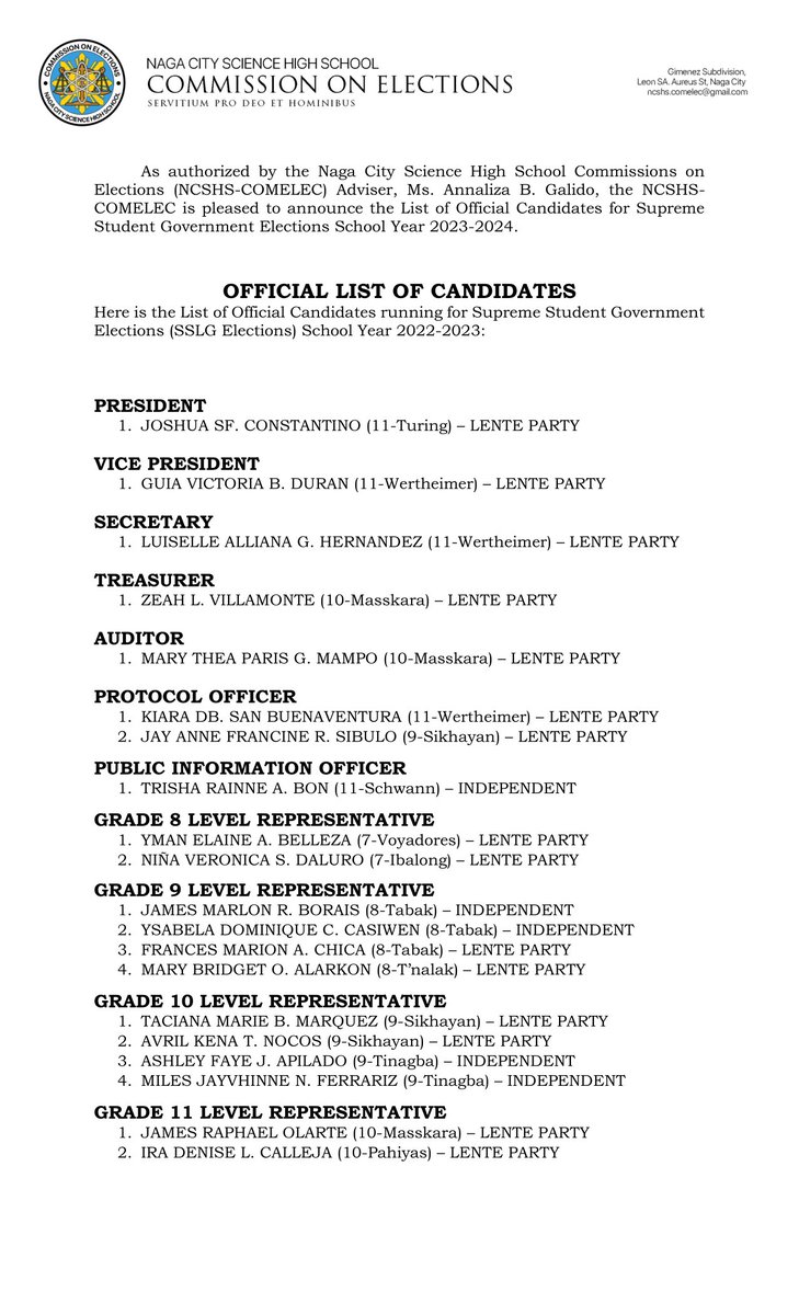 Naguenian on Twitter "𝗥𝗘𝗔𝗗 The Naga City Science High School