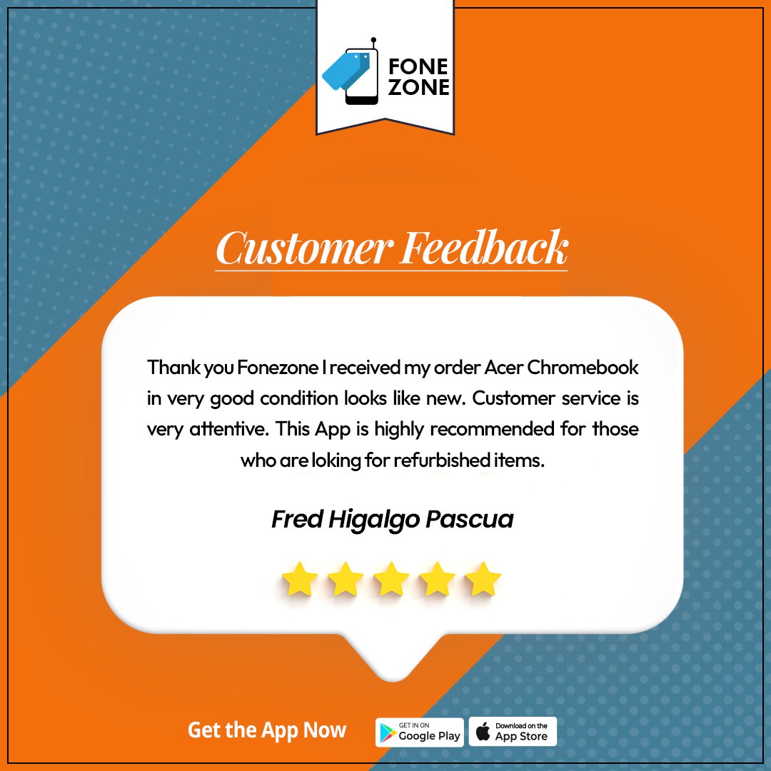 Here is another feedback by our happy client who is happy to receive original and high quality product at the lowest price in the world.

#Fonezone #buymobilesonline #refurbishedmobiles #refurbishedlaptops #mobilesforsale