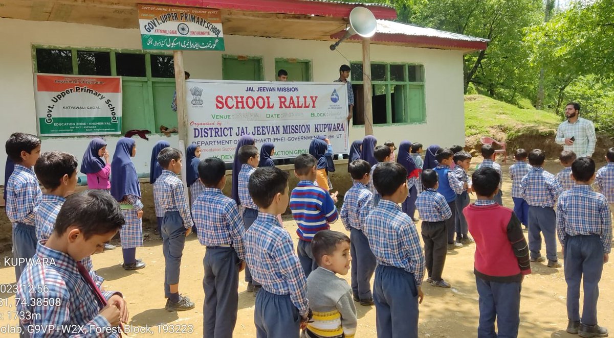 JKDAG's tweet photo. Water conservation rallies organized by JK DAG in Kupwara District on 27th May 2023 had active participation from teachers, workers, sarpanch, ward members, and students. Rallies promoted awareness on water conservation for sustainable development. https://t.co/pQVGEhGDIj