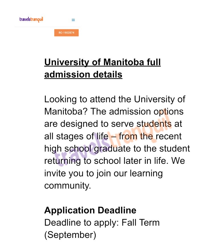 Applications are currently being accepted for undergraduate bachelor's degree programs in Canada starting in September 2023, specifically for direct entry into the University of Manitoba.
#Japa #studypermit #VacationPlanning