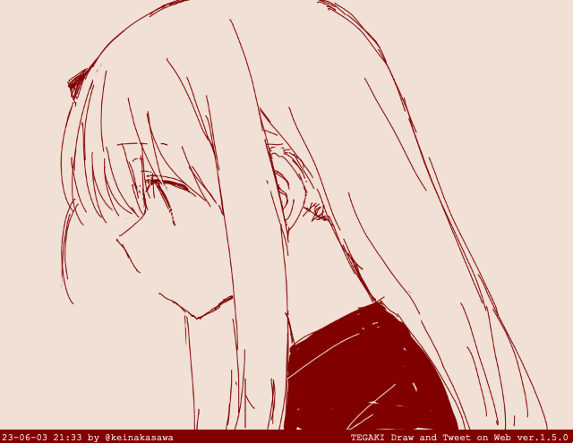 「ぼっち横顔れんしゅう #tegaki_dt」|なかさわけい㌠のイラスト