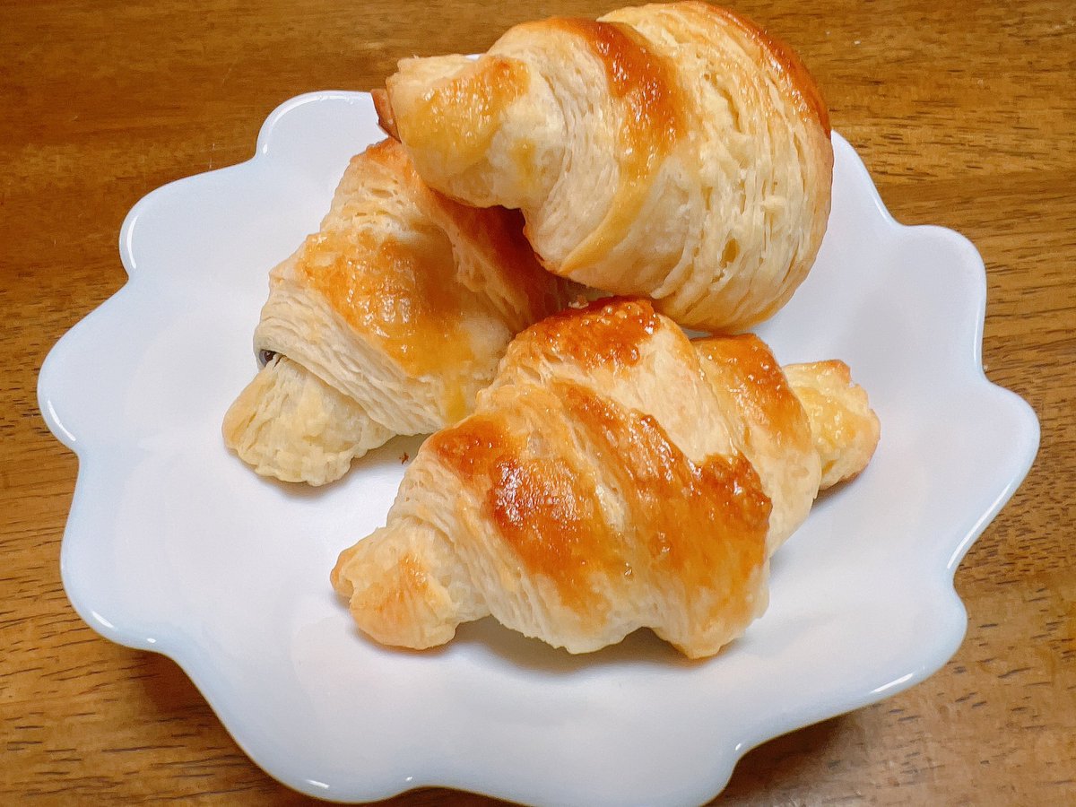 初クロワッサン作った🥐(​ *´꒳`*​)🥐