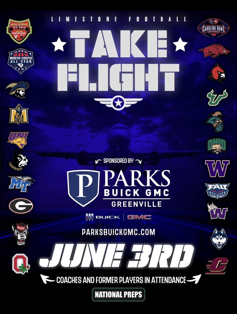It’s game day!  Excited to compete at #Flightschool for @JordanTodman with my cardinal red teammates. Looking forward to my first of many trips to #therock @LimestoneFB @coachfurrey