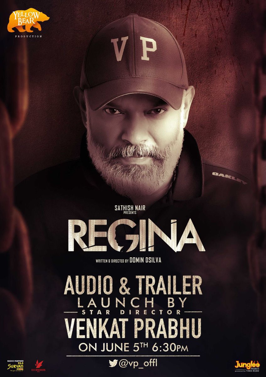 #Kottravan FIRST LOOK POSTER.

#Sunainaa's #Regina AUDIO &amp; TRAILER FROM JUNE 5th AT 6:30PM.