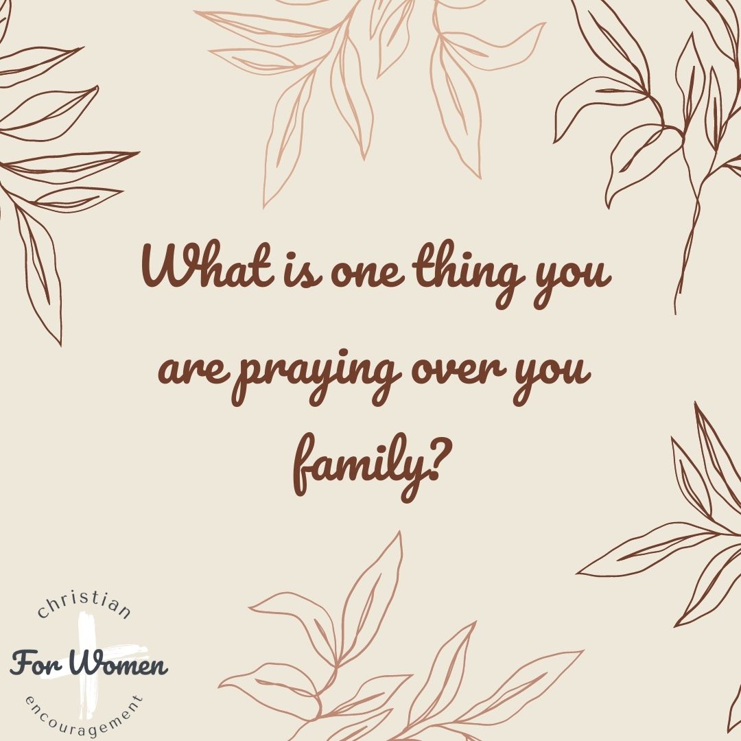 We each have a beautiful opportunity to pray into and over our families, whether your family of origin or a family you are building. 
What are you praying over your family in this season?